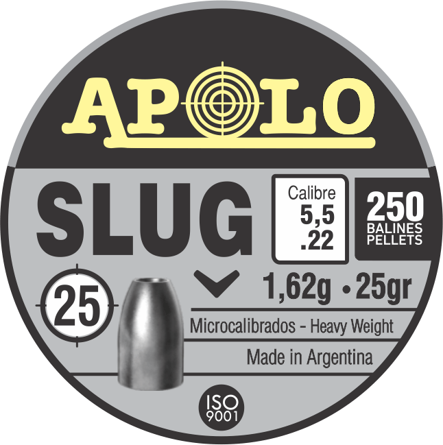 Βλήματα APOLO SLUG 5,5mm / 25 grains