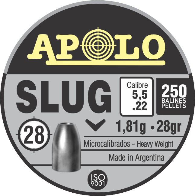 Βλήματα APOLO SLUG 5,5mm / 28 grains