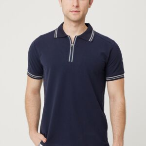 Kardelen® ASPERULA Polo T-shirt Navy Blue-Grey