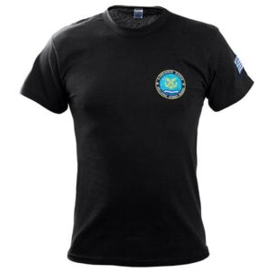 Μπλουζάκι T-shirt Λιμενικό Σώμα Κεντητό Μαύρο